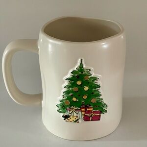 Rae Dunn Ceramic TIS THE SEASON Mug, Double Sided with Christmas Tree 20 oz